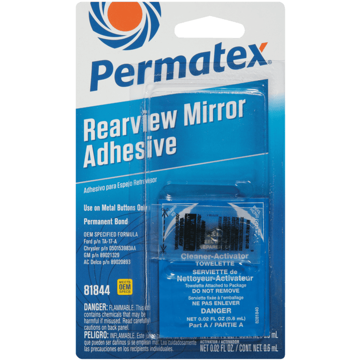(735) 81844 Permatex Rearview Mirror Adhesive, 2 Part Kit