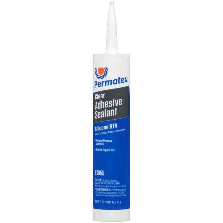(735) 80855 Permatex Clear RTV Silicone Adhesive Sealant, 11 oz