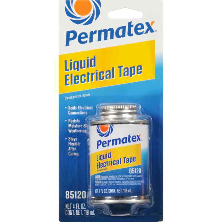 (735) 85120 Permatex Liquid Electrical Tape, brush top can, 4 oz