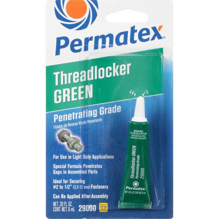 (735) 29000 Permatex Penetrating Grade Threadlocker Green, 6 ml