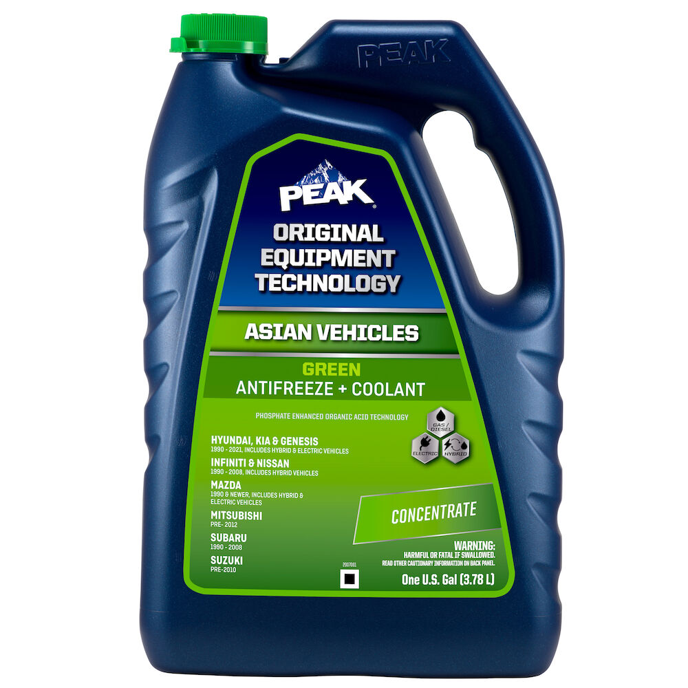 (870) PAG0B3 Peak OET Asian Antifreeze/Coolant Concentrate (Green, 1 Gal)