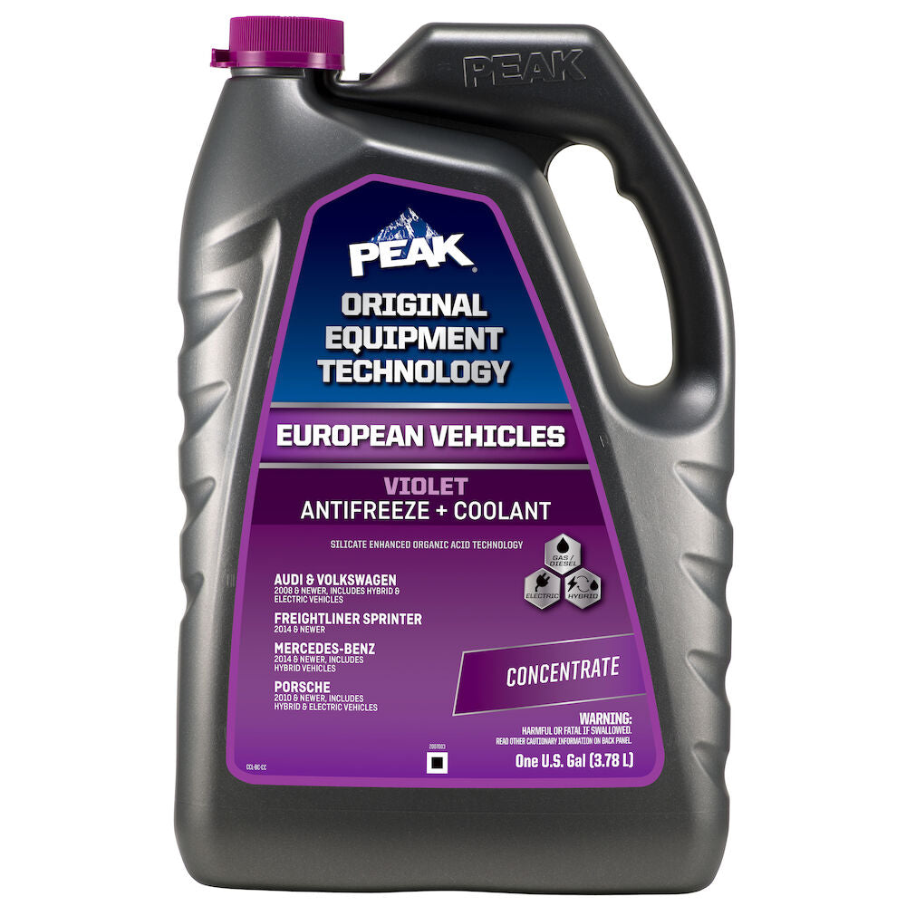 (870) PEV0B3 Peak OET European Antifreeze/Coolant Concentrate (Violet/Purple, 1 Gal)