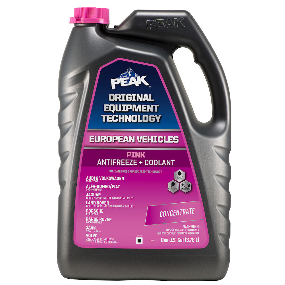 (870) PEP0B3 Peak OET European Pink Concentrate Antifreeze/Coolant (1 Gal)