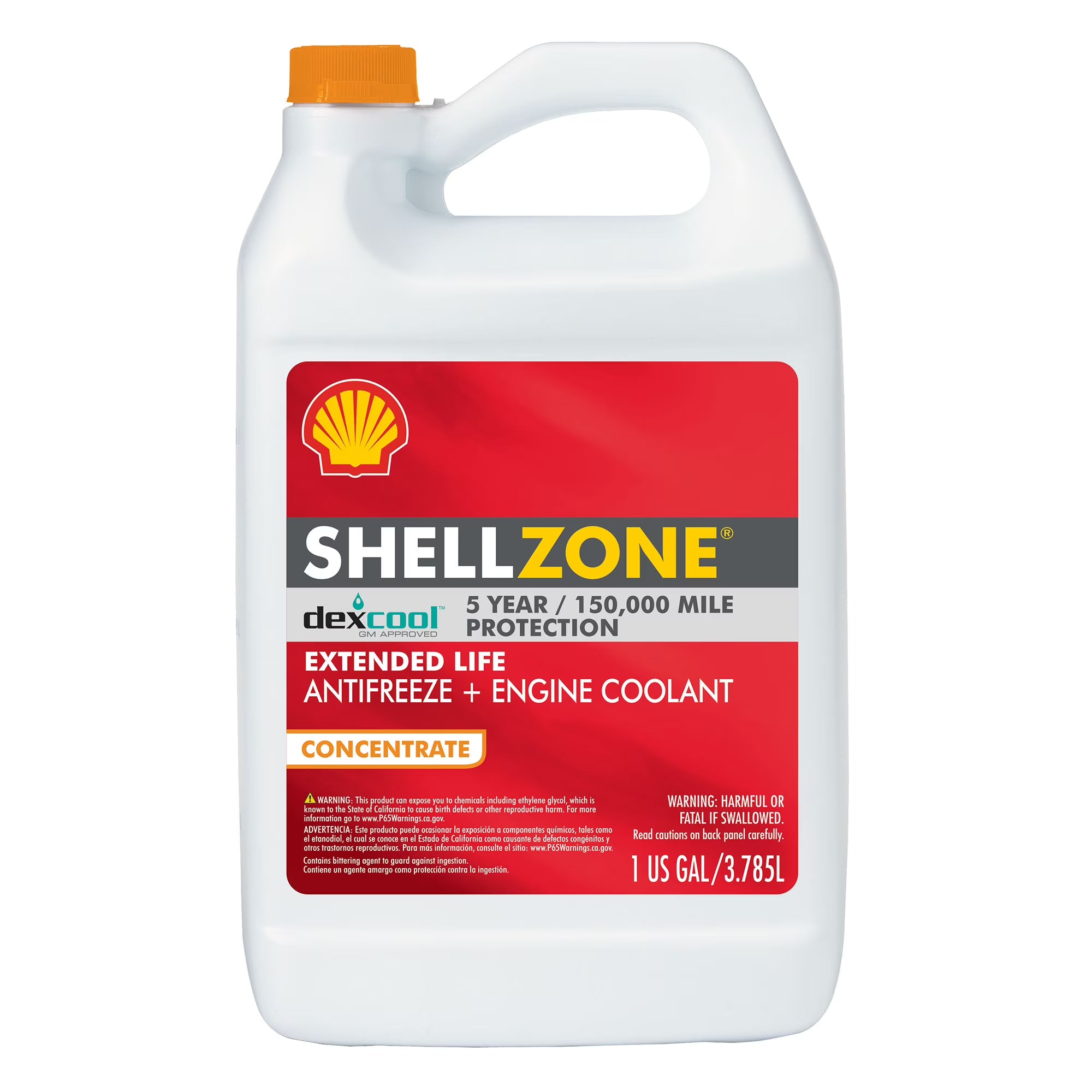 (870) 9404 ShellZone Dex-Cool Dexcool Antifreeze/Coolant Concentrated (Orange, 1 Gal)