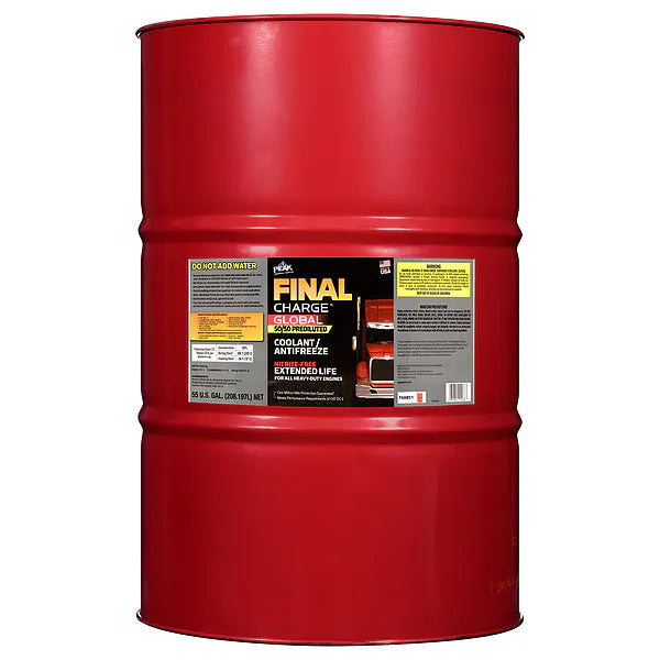 (870) FPRB51 Peak Final Charge Red Nitrite Free Antifreeze/Coolant 50/50 (55Gal)