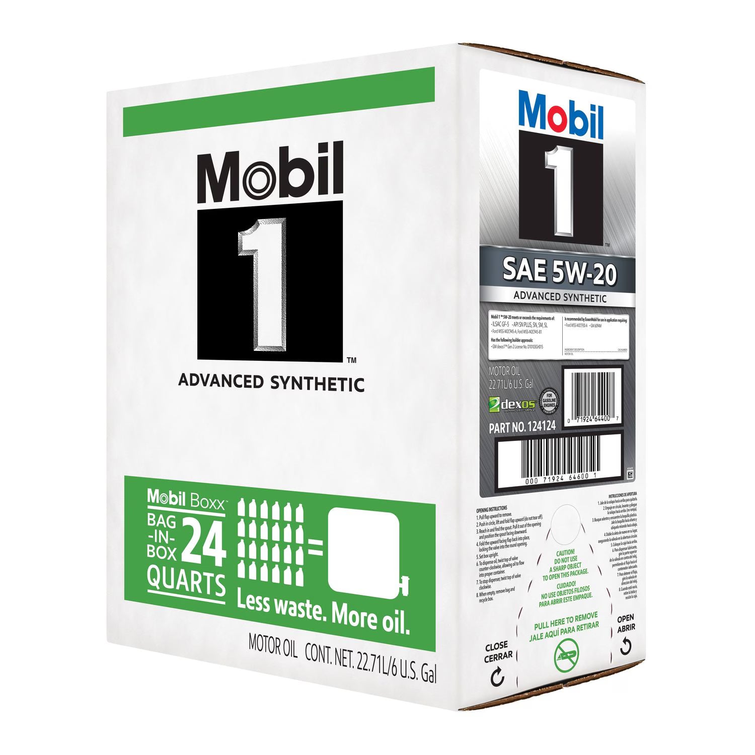 (637) 124124 Mobil 1 Advanced Full Synthetic 5W-20 (6 Gal Box)