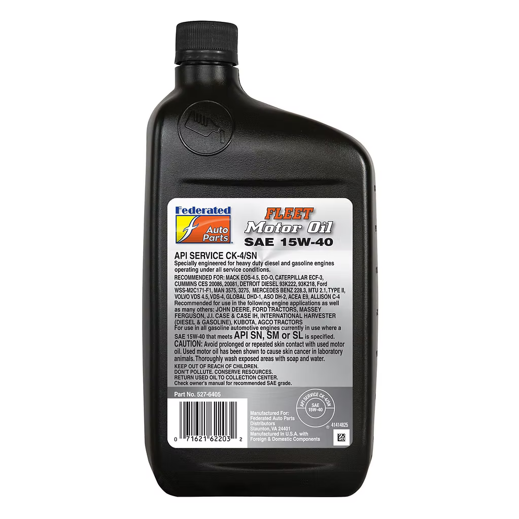 (130) 5276405 | FEDERATED 15W-40 CONVENTIONAL HEAVY DUTY DIESEL MOTOR OIL : 1 QT
