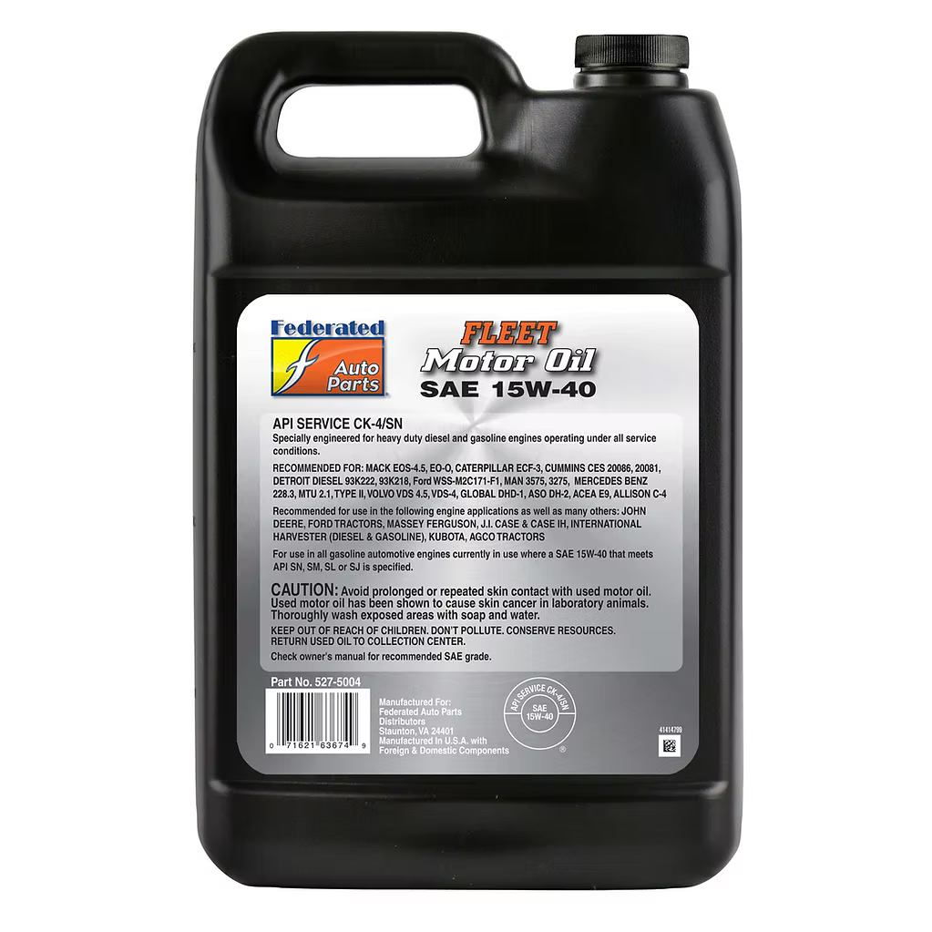 (130) 5275004 | FEDERATED 15W-40 CONVENTIONAL HEAVY DUTY DIESEL MOTOR OIL : 1 GAL