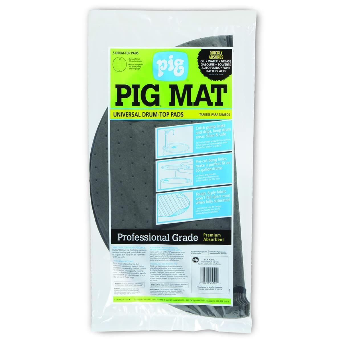 (708) 25102 New Pig Universal DrumTop Pads (5 pk)
