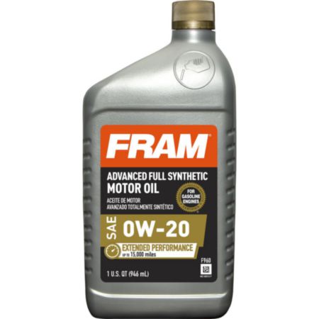 FRO F960 FRAM 0W20 Extended Performance Full Synthetic Motor Oil (1 qt)