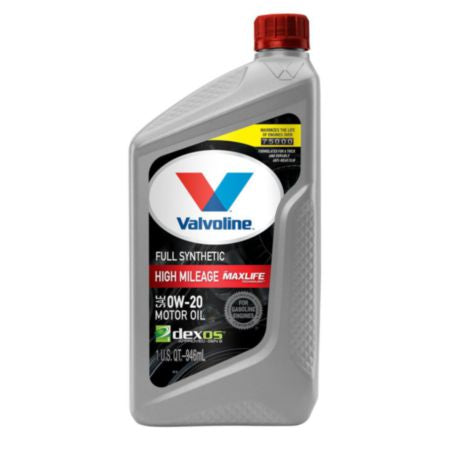 VAL 852400 | FULL SYNTHETIC HIGH MILEAGE WITH MAXLIFE 0W-20 MOTOR OIL : 1 QT