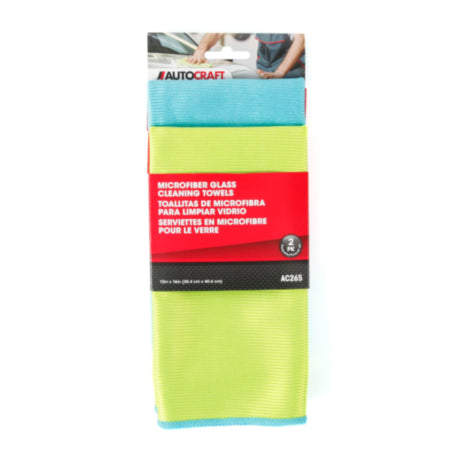 ATO AC265 Autocraft Microfiber Glass Cleaning Towels (2 pk)