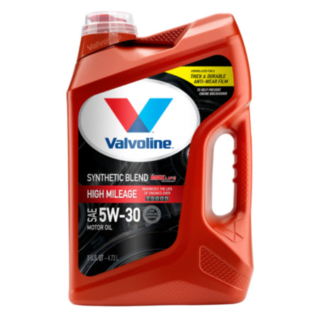 VAL 881163 | HIGH MILEAGE MAXLIFE SYNTHETIC BLEND 5W-30 MOTOR OIL : 5 QT