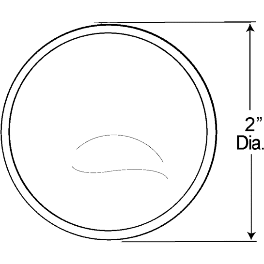 LTG 12201-5 Grote Stick On Convex Mirror (Round, 2")