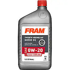 FRO F913 | FULL SYNTHETIC HIGH MILEAGE 0W-20 MOTOR OIL : 1 QT