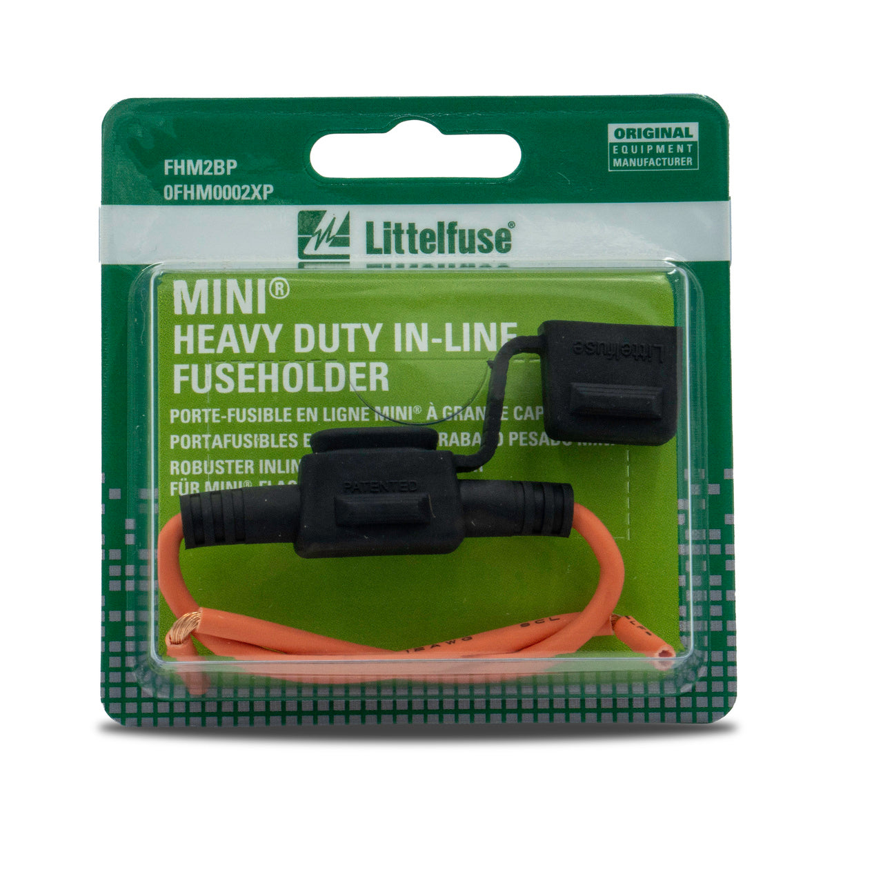 FUS 0FHM0002XP Littelfuse Heavy Duty In-Line Mini Fuse Holder w/ Cover
