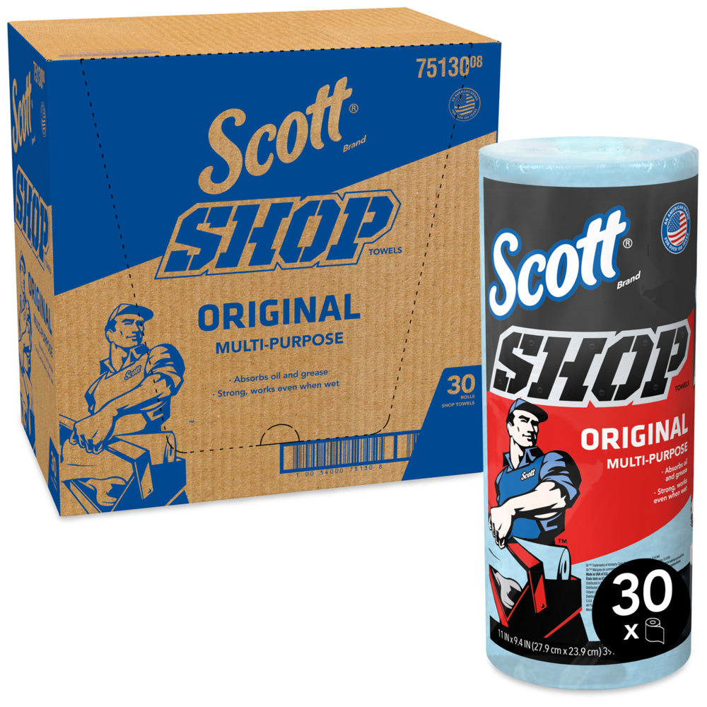 SCO 75130 Scott Original Blue Shop Towel (1 roll)