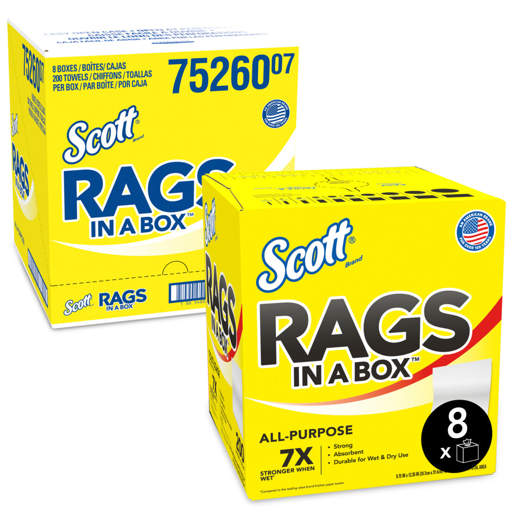 SCO 75260 Scott Rags In A Box (200 bx)