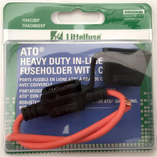 FUS FHAC0002XP Littelfuse Heavy Duty In-Line ATO Fuse Holder w/ Cover