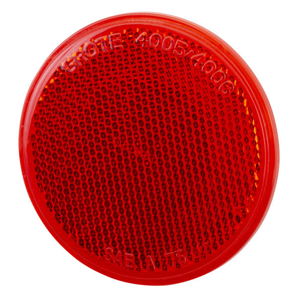 LTG 40062 Grote Round Stick-On Reflector (3", Red)