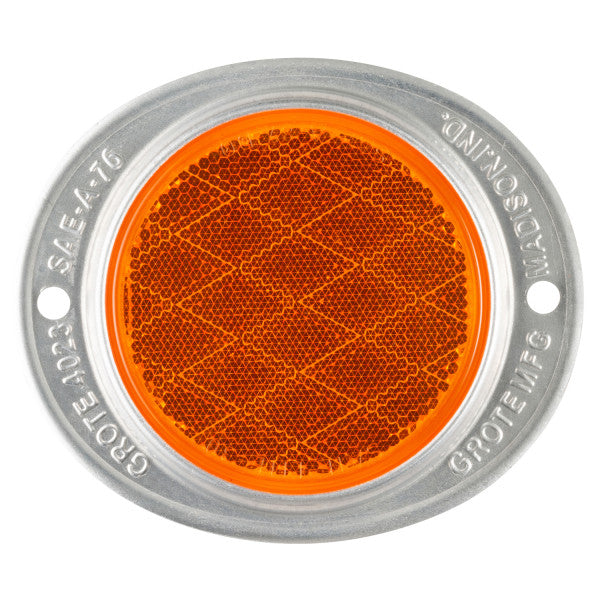 LTG 40233 Grote Aluminum Two-Hole Mounting Reflector (3" Round, Amber)