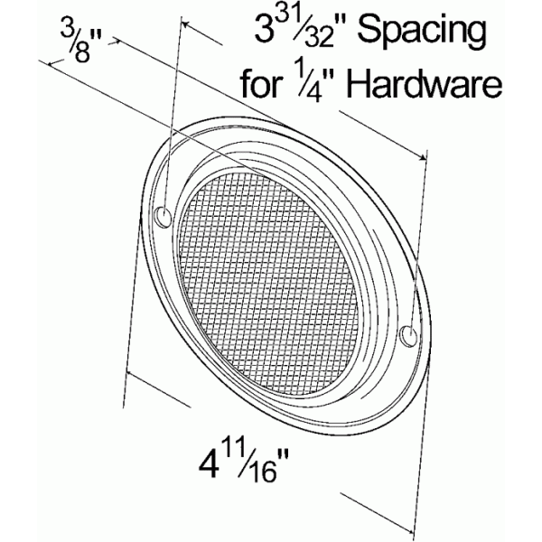 LTG 40233 Grote Aluminum Two-Hole Mounting Reflector (3" Round, Amber)