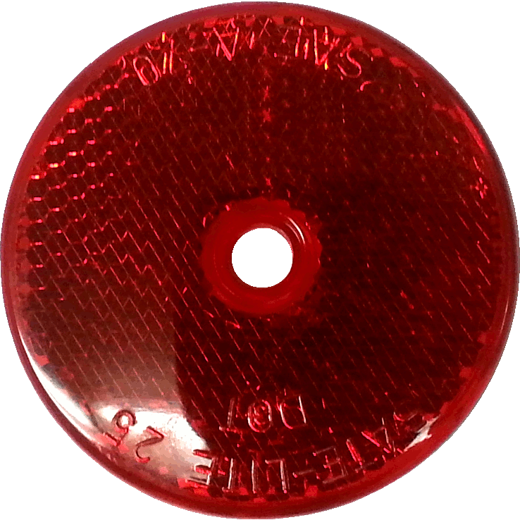 LTG 41012 Grote Sealed Center-Mount Reflector (2" Round, Red)