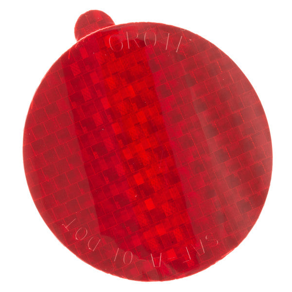 LTG 41142 Grote Stick-On Tape Reflector (Red, Round, 4")