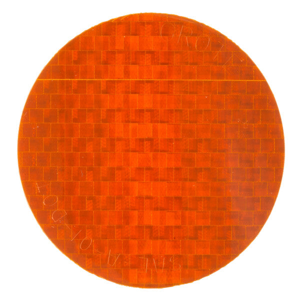 LTG 41143 Grote Stick-On Tape Reflector (Amber, Round, 4")