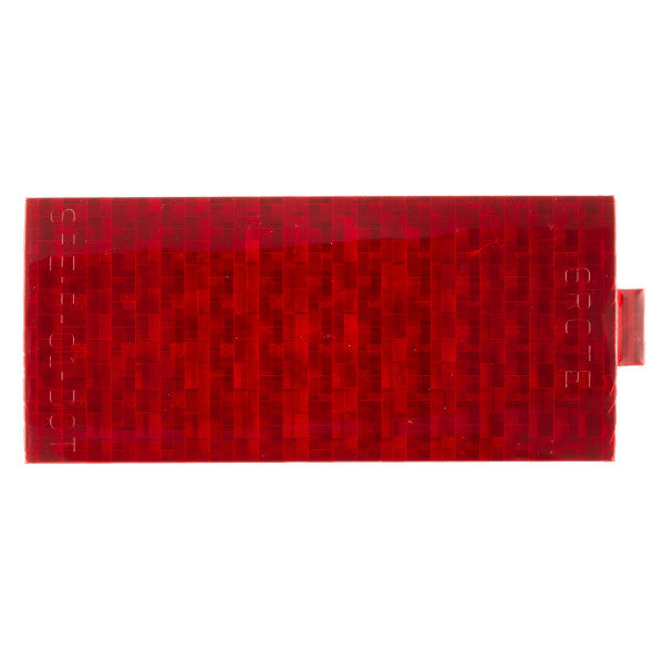 LTG 41152 Grote Stick-On Tape Reflector (Red, Rectangle, 4")
