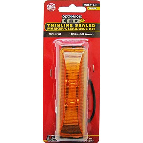 DLT MCL61AK Optronics LED Sealed Marker/Clearance Light Kit (4" Rectangle, Amber, Surface)