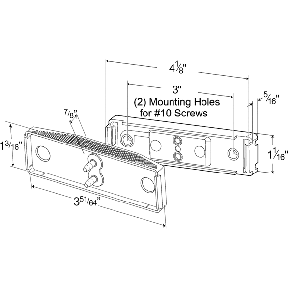 LTG 45092 Grote Rectangle Clearance Marker Light Kit (4", Red, 46742 + 43850)
