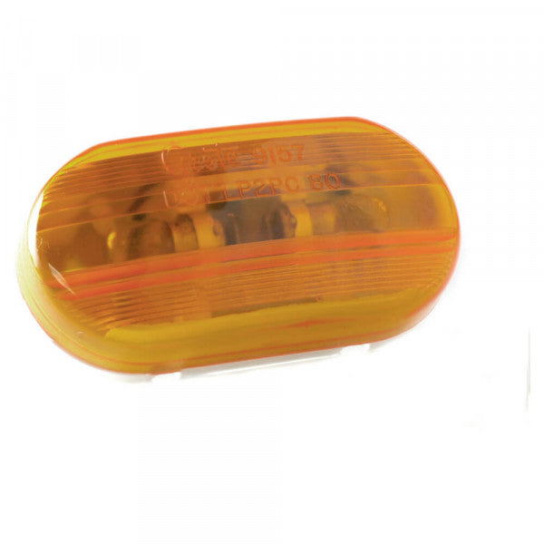 LTG 45263 Grote Two-Bulb Oval Pigtail-Type Clearance Marker Light (4", Amber, Optic)