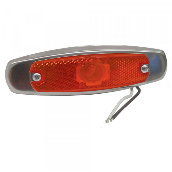 LTG 45662 Grote Low-Profile Clearance Marker Light with Bezel (Red, Reflective)