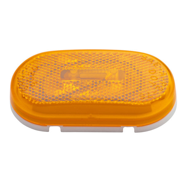 LTG 45933 Grote Two-Bulb Oval Pigtail-Type Clearance Marker Light (4", Amber, Reflective)