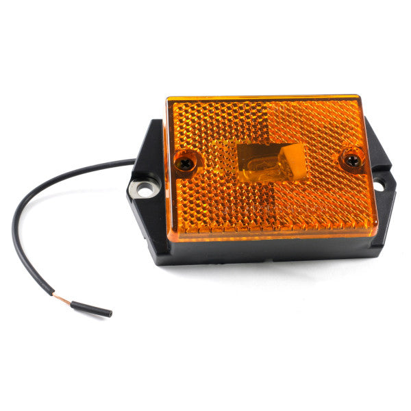 LTG 46393 Grote Single-Bulb Rectangular Clearance Marker Light (3", Amber, Reflective)