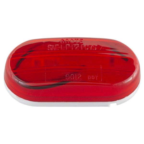 LTG 46702 Grote Single-Bulb Oval Clearance Marker Light (4", Red, Optic)