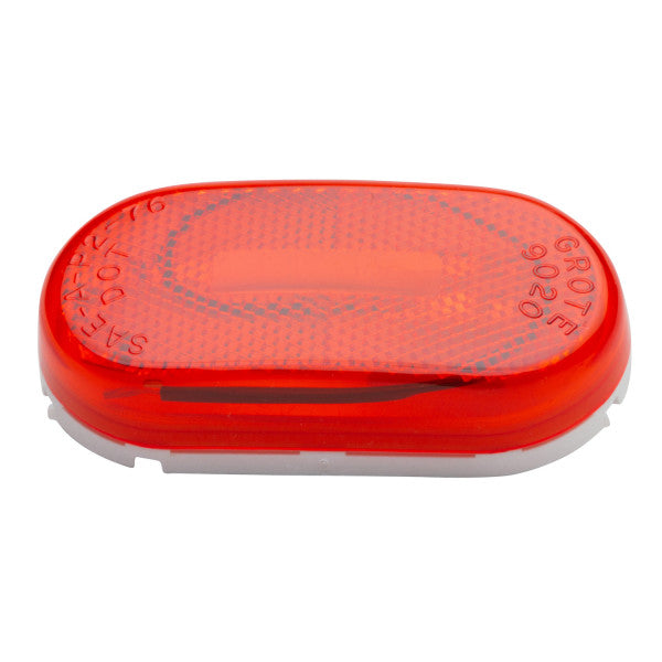 LTG 46712 Grote Single-Bulb Oval Clearance Marker Light (4", Red, Reflective)