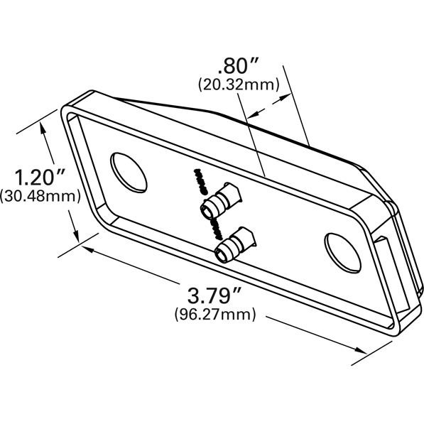 LTG 46743 Grote Rectangle Clearance Marker Light (4", Amber)