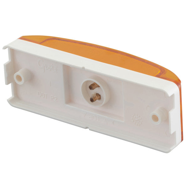 LTG 46833 Grote Sealed Turtleback II Rectangle Clearance Marker Light (Amber, Optic, Male Pin)