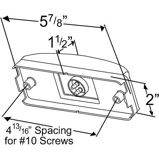 LTG 46833 Grote Sealed Turtleback II Rectangle Clearance Marker Light (Amber, Optic, Male Pin)