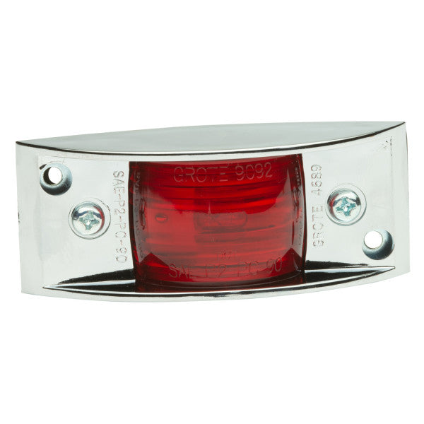 LTG 46892 Grote Chrome-Armored Clearance Marker Light (4.5", Red)