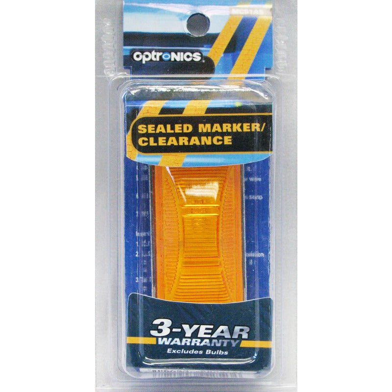 DLT MC91AS Optronics Sealed Mini Marker/Clearance Light (3" Rectangle, Amber, Surface)