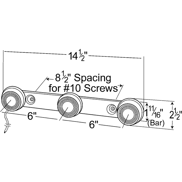 LTG 49042 Grote Low-Profile Light Bar (14.5", Red)