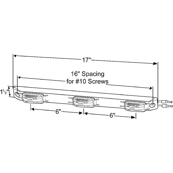 LTG 49182 Grote SuperNova LED Light Bar (17", Red)