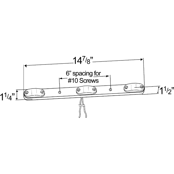 LTG 49212-5 Grote 2.5" Oval LED Light Bar (15", Red)