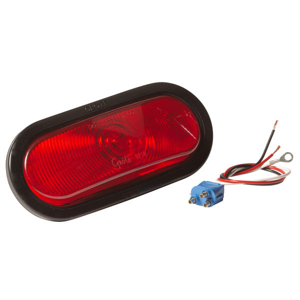 LTG 52572 Grote Torsion Mount III Stop Tail Turn Light Kit (6" Oval, Red, 3 Female Pin, 52892 + 92420 + 67000)