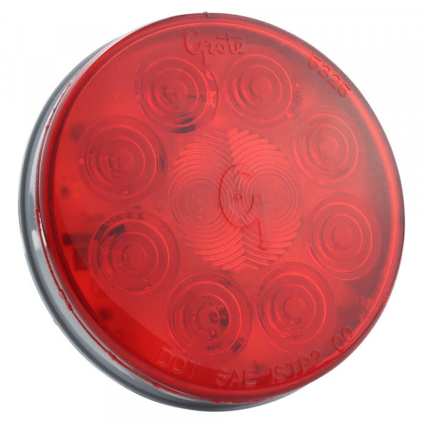 LTG 53252 Grote SuperNova 10-LED Stop Tail Turn Light (4" Round, Red, Male 3 Pin)