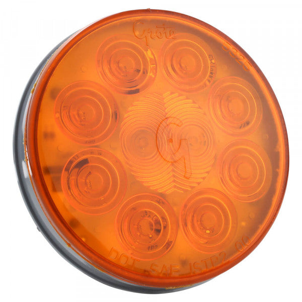 LTG 53253 Grote SuperNova 10-LED Stop Tail Turn Light (4" Round, Amber, Male 3 Pin)