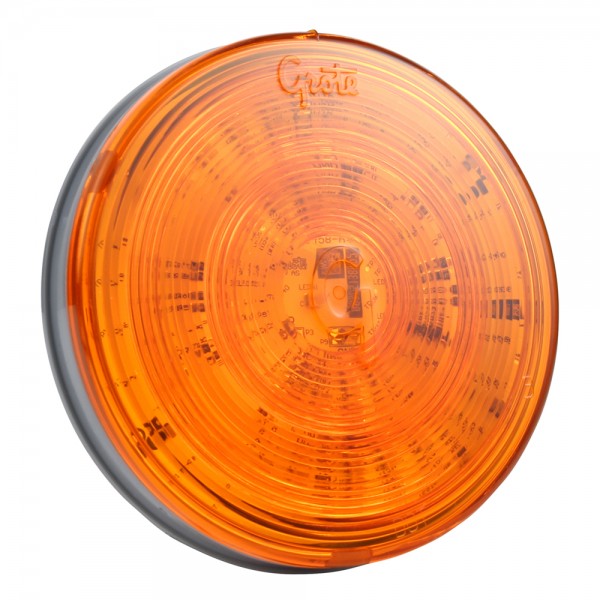 LTG 53413 Grote SuperNova Full-Pattern LED Stop Tail Turn Light (Rear, 4" Round, Amber, Male 3 Pin)